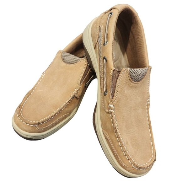 Reel Legends Leather Slip On Boat Shoes Men's 8.5M Catamaran II - Picture 1 of 9